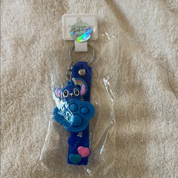 Stitch ! Blue and Pink Cartoon Character Bag Charm - Picture 1 of 2